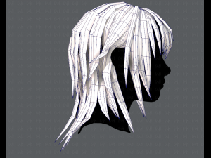3d hair style for woman typeb v03 Model 3D