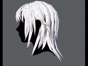 3d hair style for woman typeb v03 Model 3D