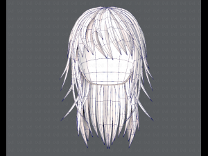 3d hair style for woman typeb v03 Model 3D