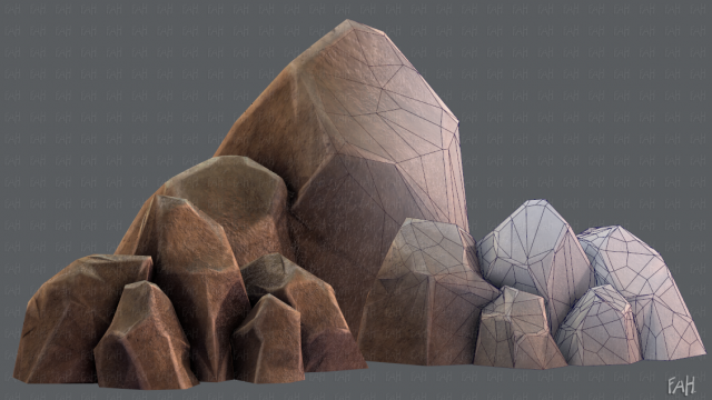 rock v01 Modello 3D .c4d .max .obj .3ds .fbx .stl .blend 