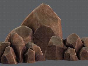 rock v01 Modello 3D