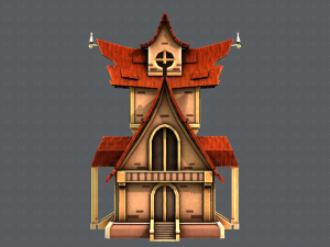 house cartoon v02 3D 모델