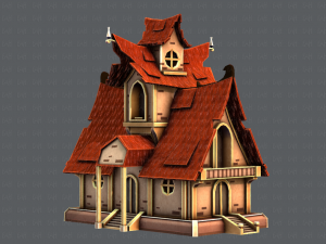 house cartoon v02 3D 모델