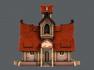 house cartoon v02 3D 모델