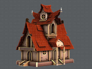 house cartoon v02 3D 모델