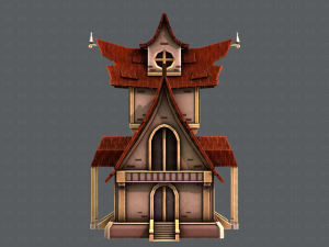 house cartoon v02 3D 모델