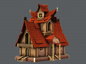 house cartoon v02 3D 모델