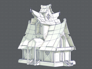 house cartoon v02 3D 모델