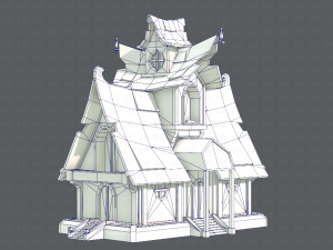 house cartoon v02 3D 모델