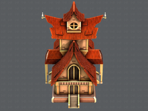 house cartoon v02 3D 모델