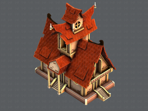 house cartoon v02 3D 모델