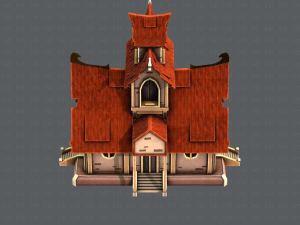 house cartoon v02 3D 모델