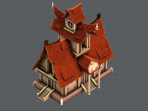 house cartoon v02 3D 모델
