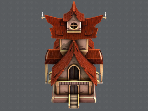 house cartoon v02 3D 모델