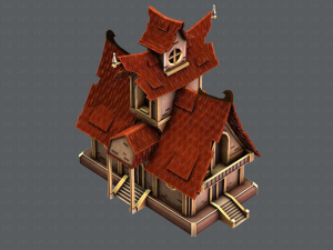 house cartoon v02 3D 모델