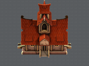house cartoon v02 3D 모델