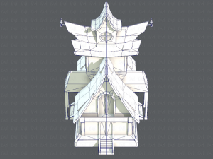 house cartoon v02 3D 모델