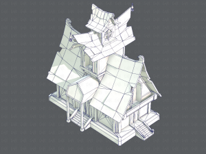 house cartoon v02 3D 모델