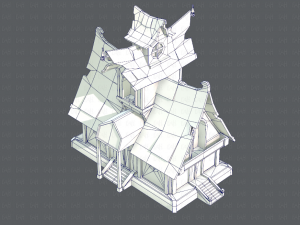 house cartoon v02 3D 모델
