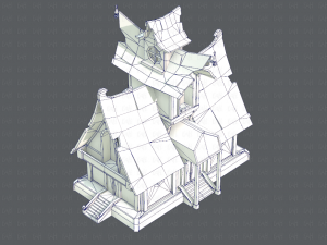 house cartoon v02 3D 모델