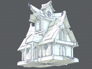 house cartoon v02 3D 모델