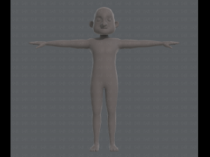 base mesh old man character v04 Modèle 3D