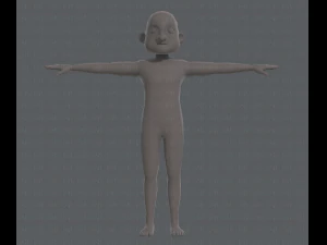 base mesh old man character v04 3D Model