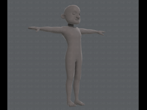 base mesh old man character v04 Modèle 3D