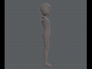 base mesh old man character v04 Modèle 3D