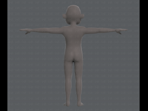 base mesh old man character v04 Modèle 3D