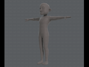 base mesh old man character v04 Modèle 3D