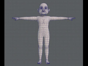 base mesh old man character v04 3D Model