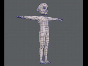 base mesh old man character v04 3D Model