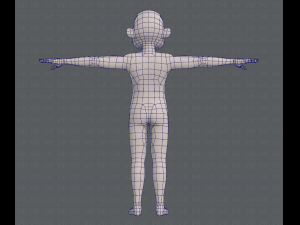 base mesh old man character v04 Modèle 3D