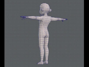 base mesh old man character v04 3D Model