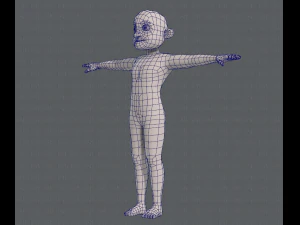 base mesh old man character v04 3D Model