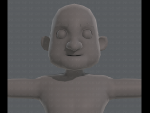 base mesh old man character v04 Modèle 3D