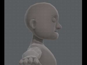 base mesh old man character v04 Modèle 3D