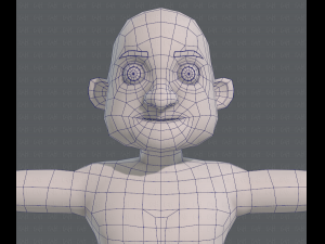 base mesh old man character v04 Modèle 3D