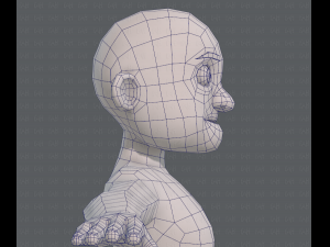 base mesh old man character v04 Modèle 3D