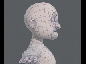 base mesh old man character v04 3D Model