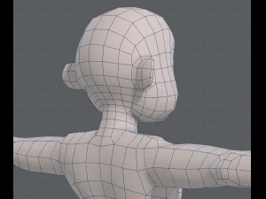 base mesh old man character v04 3D Model