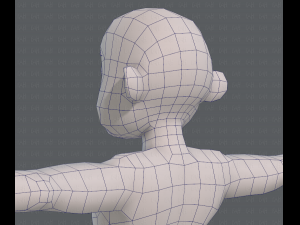 base mesh old man character v04 Modèle 3D