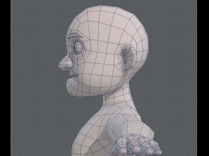 base mesh old man character v04 Modèle 3D