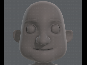 base mesh old man character v04 Modèle 3D