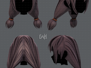 3d hair style for girl v38 3D 模型