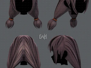 Acconciatura 3d per ragazza v38 Modello 3D