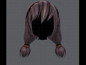 3d hair style for girl v38 3Dモデル