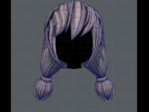 3d hair style for girl v38 3Dモデル