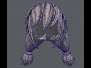 3d hair style for girl v38 3Dモデル